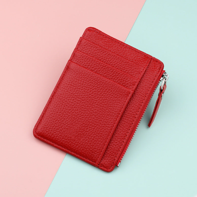 Korean Version Of Coin Purse Zipper Card Case Candy Color Bus Student Bank Card Holder