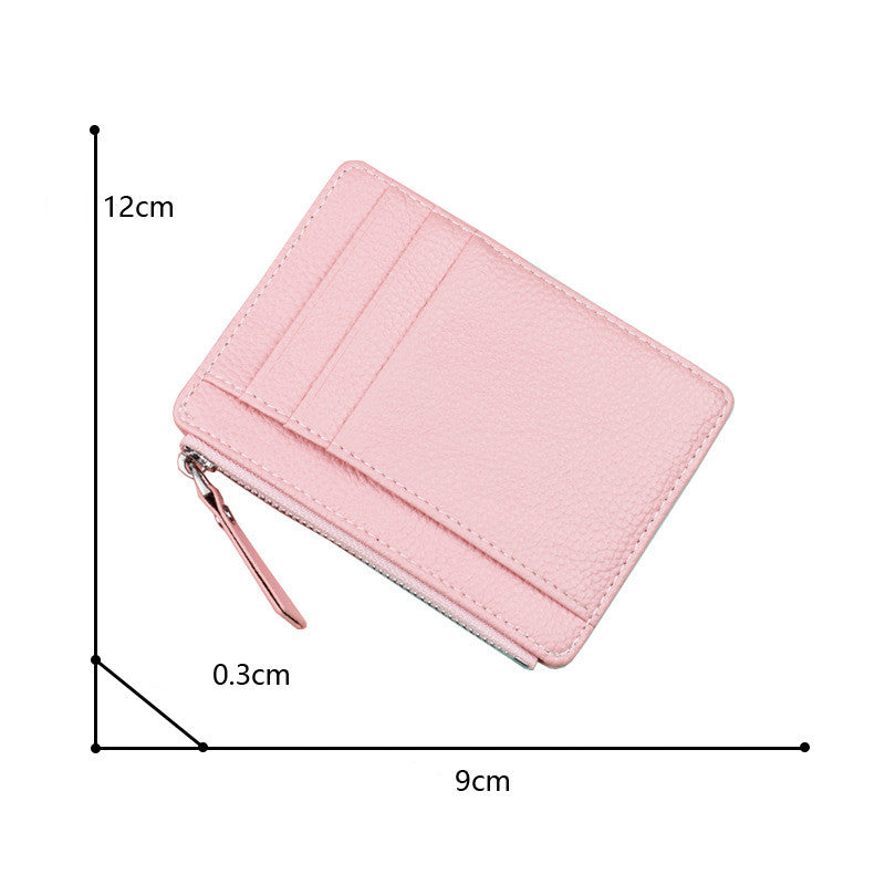 Korean Version Of Coin Purse Zipper Card Case Candy Color Bus Student Bank Card Holder