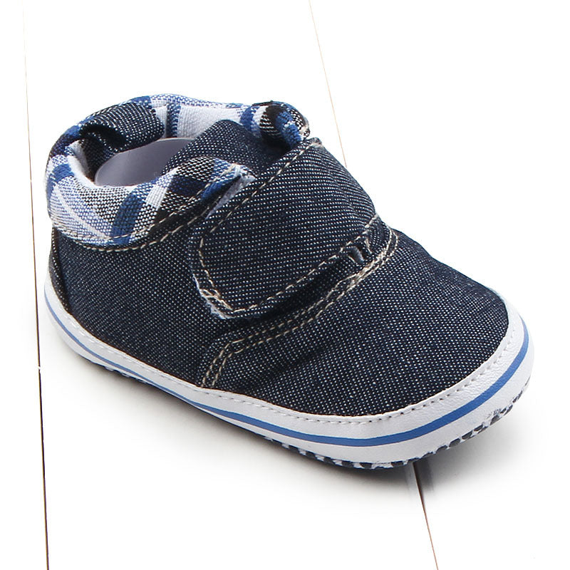 Lattice High-Top Velcro Baby Toddler Shoes Foreign Trade Wholesale Baby Shoes Toddler Shoes