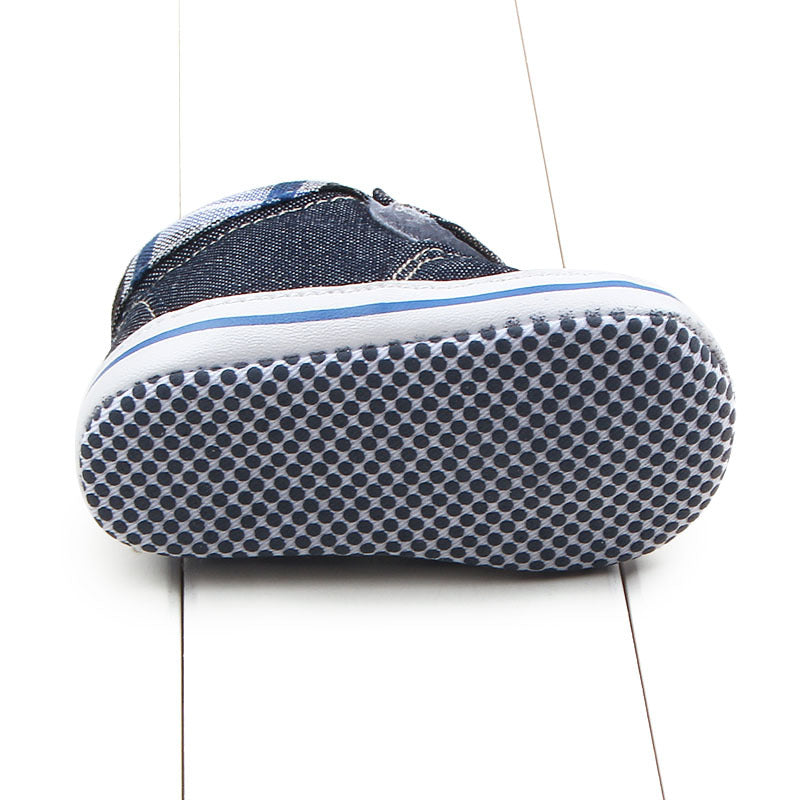 Lattice High-Top Velcro Baby Toddler Shoes Foreign Trade Wholesale Baby Shoes Toddler Shoes