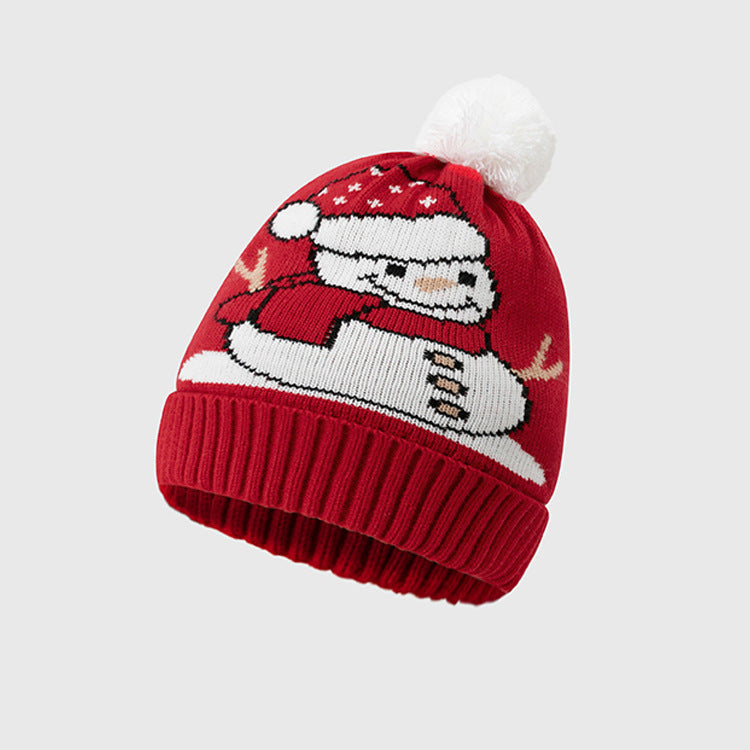 Embroidered Jacquard Acrylic Christmas Hat