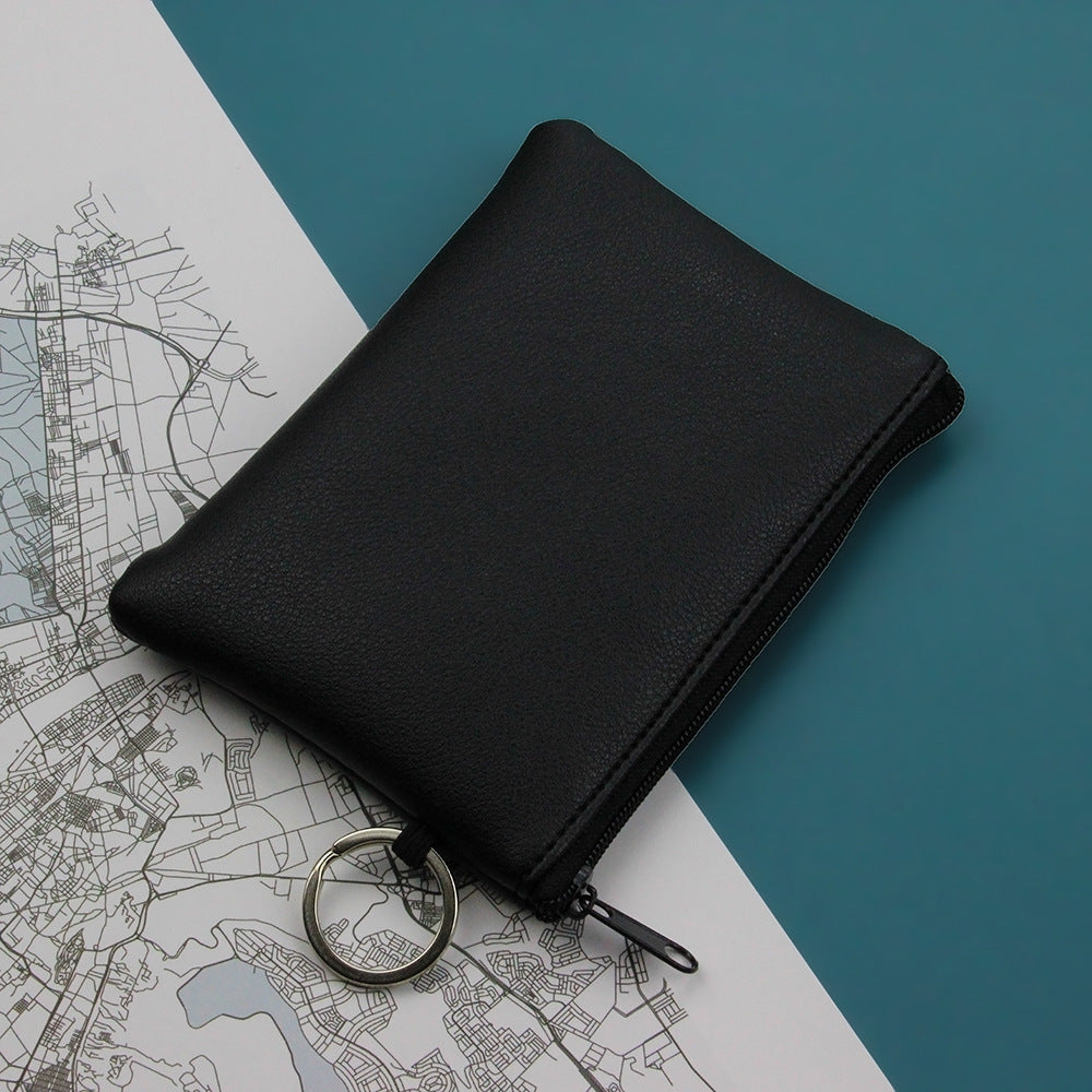 Leather Coin Purse Zipper Pouch