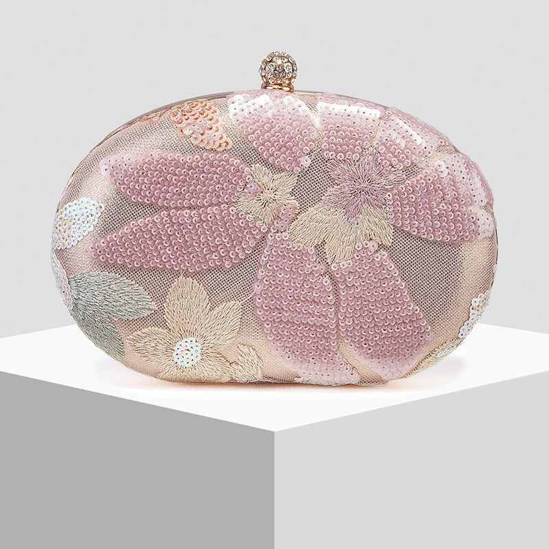Beaded Embroidery Evening Clutch Bag For Women