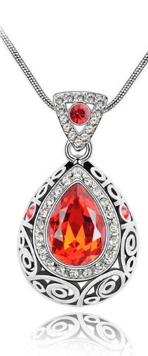 European And American Crystal Earrings And Necklace
