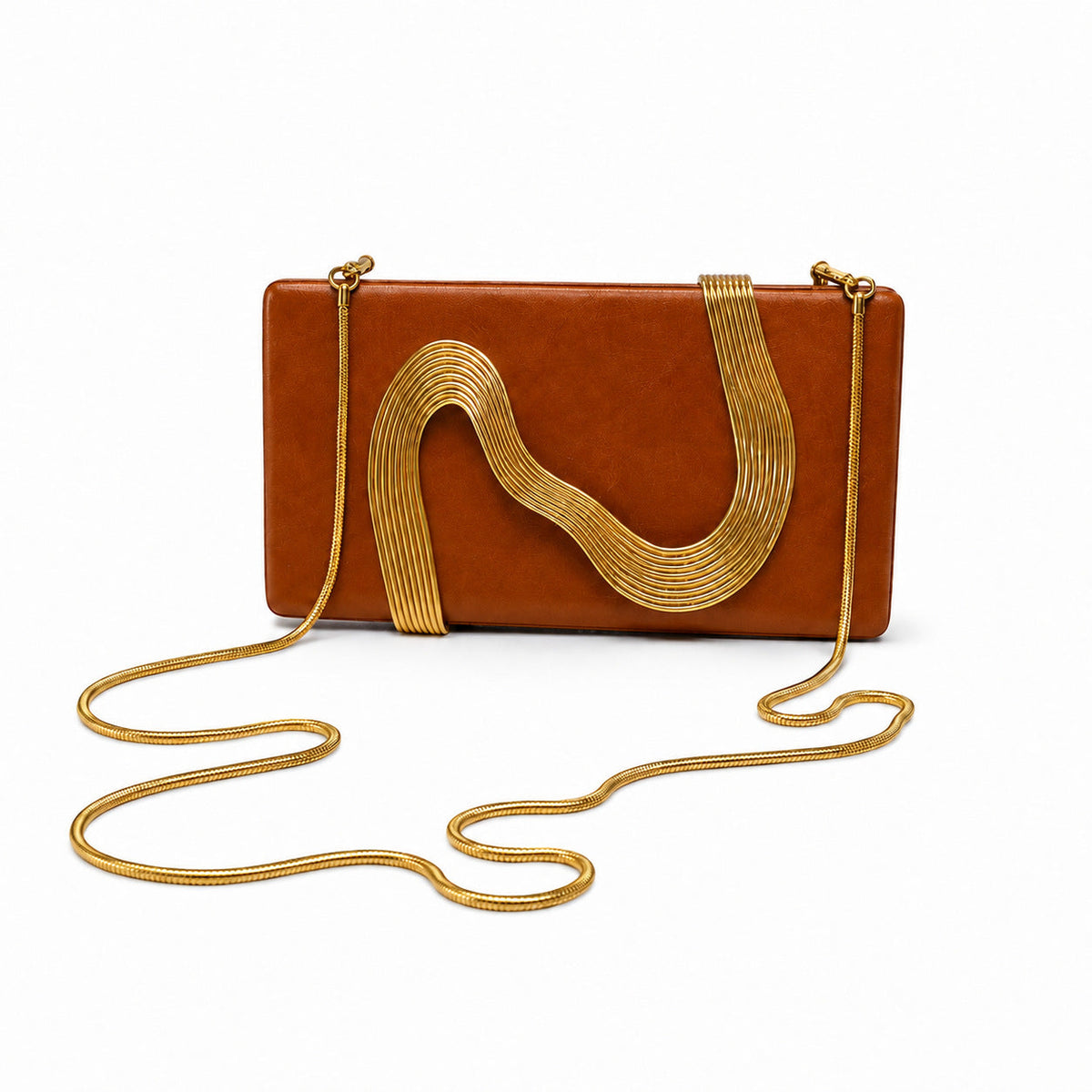 European And American Fashion Metal Chain Evening Bag For Women, Single Shoulder Crossbody Bag, Simple And Luxurious Clutch Bag, New Model