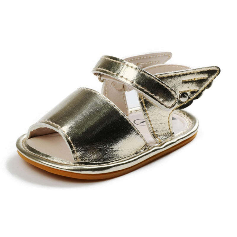 Baby Shoes Rubber Sole Breathable PU Baby Sandals Baby Non-Slip Wings Toddler Shoes