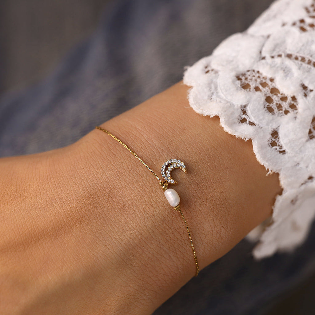 Instagram-style Natural Freshwater Pearl Bracelet For Women
