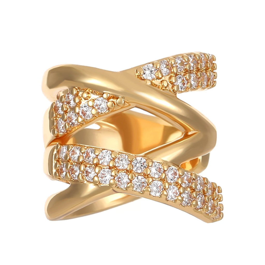 European And American Fashion Double-layer X-cross Ear Cuff