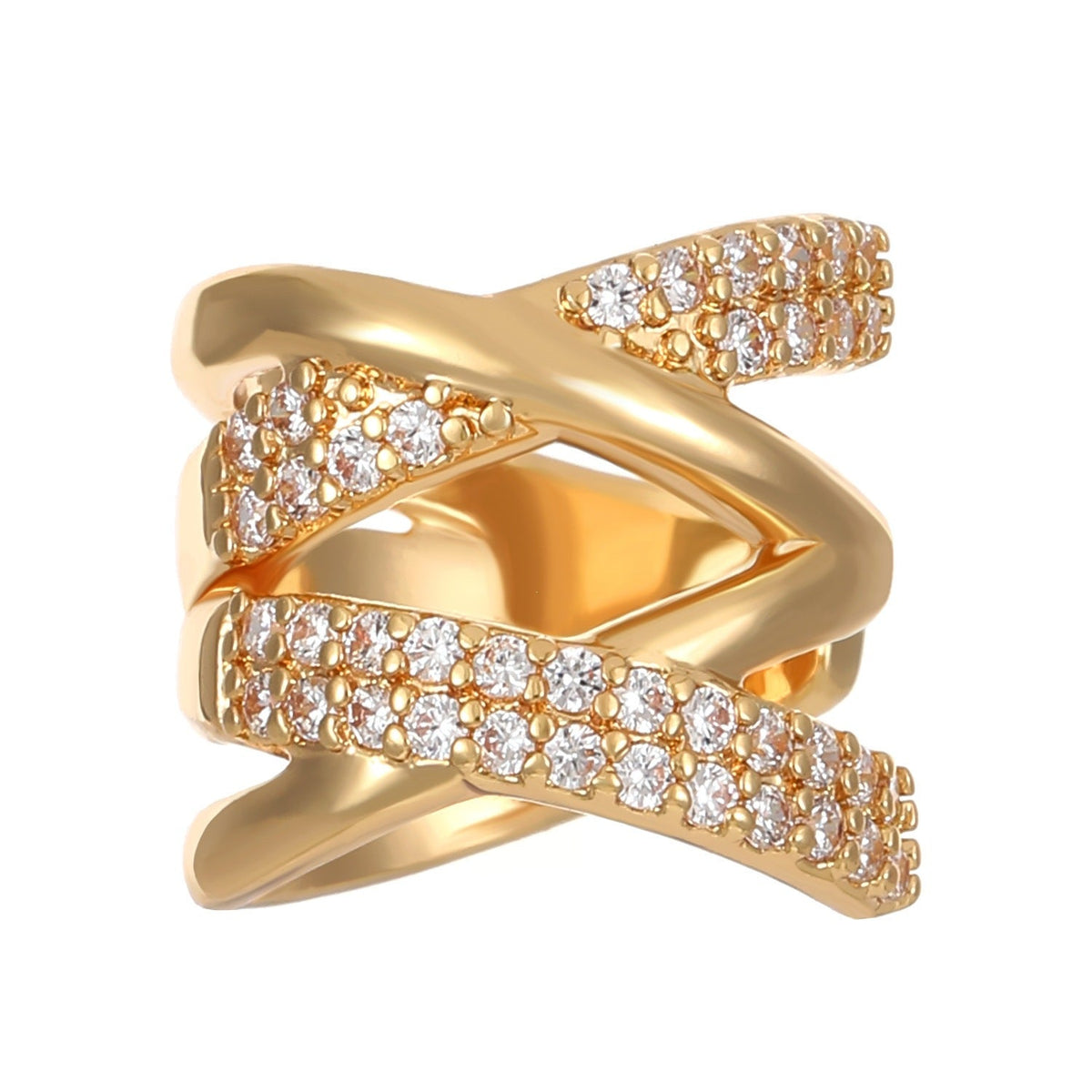 European And American Fashion Double-layer X-cross Ear Cuff