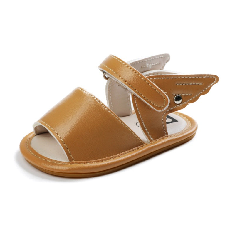 Baby Shoes Rubber Sole Breathable PU Baby Sandals Baby Non-Slip Wings Toddler Shoes