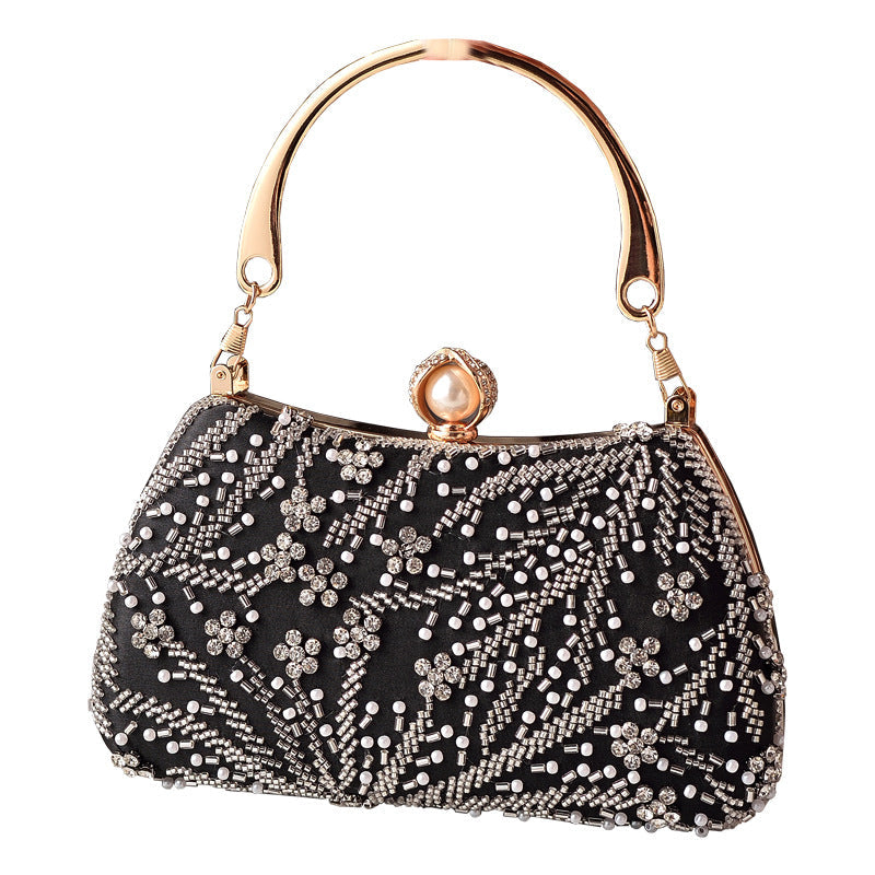 Womens Evening Clutch Beaded Cheongsam-style Bag Wedding Bridal Handbag