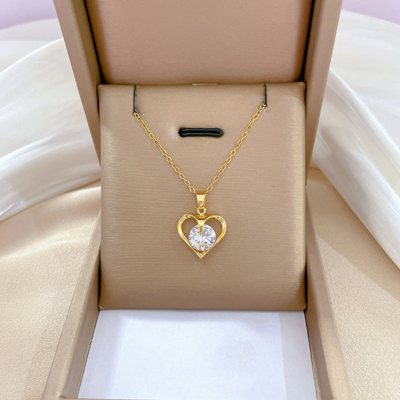 Banquet Wedding Necklace Women's Clavicle Chain, Titanium Steel