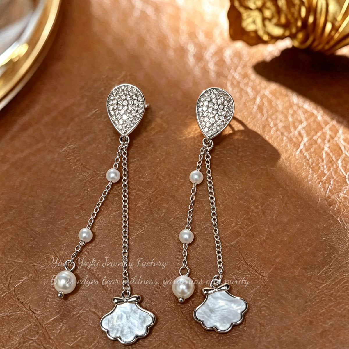 Korean-style Ultra-feminine Vintage Tassel Earrings, Versatile New Shell Long Pearl Stud Earrings, Baroque Earrings For Women
