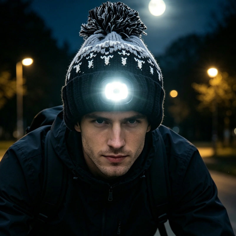 Outdoor Night Running Ear-protecting Cap Light