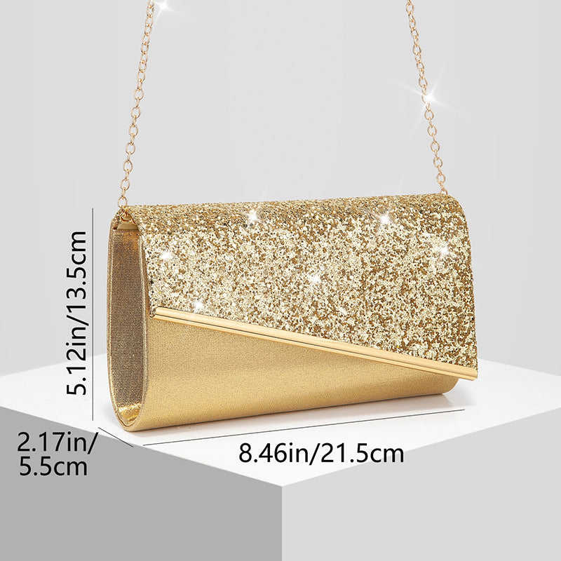 Womens Sparkly Sequin Evening Bag Party Purse Clutch And Formal Dress Bag
