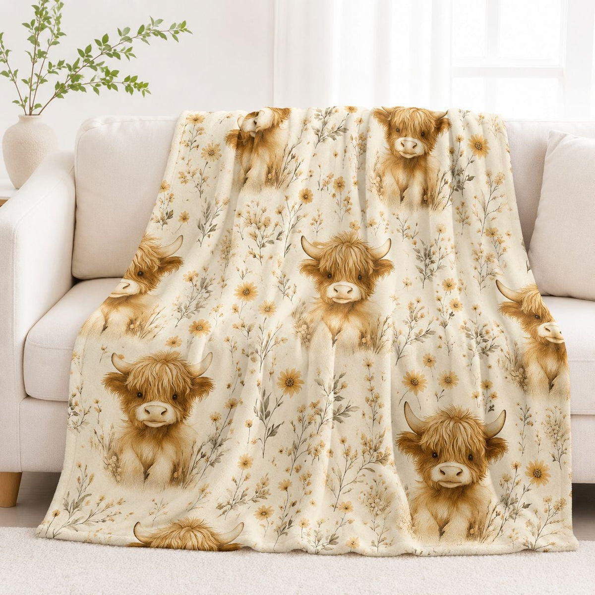 Women's Flannel Blanket Cartoon Sofa Throw Blanket