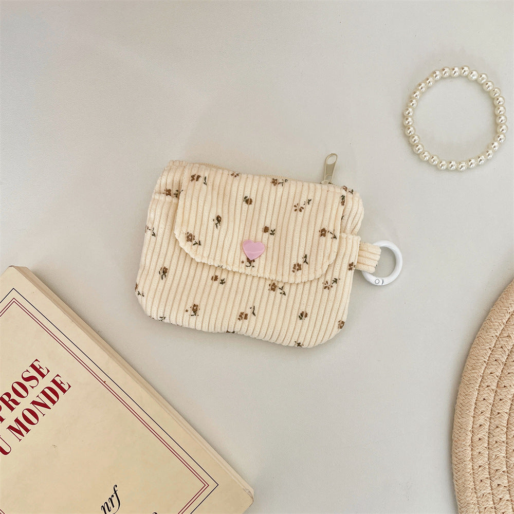Corduroy Printed Coin Purse For Women