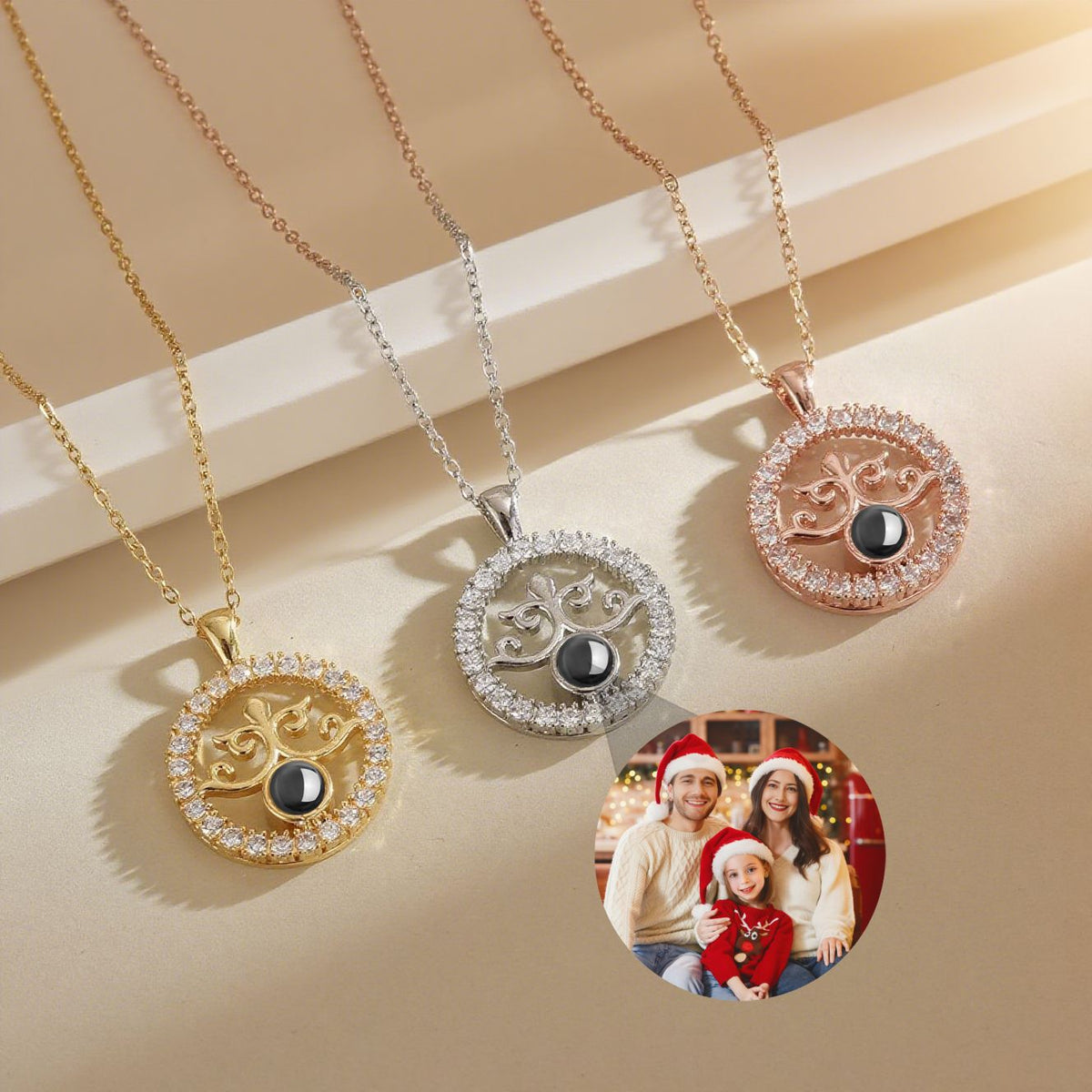 Round Tree Of Life Choker Plated Necklace