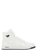Prada Men White Leather Sneakers