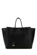 Balenciaga Women Black Leather Carry All Hampton Shopping Bag