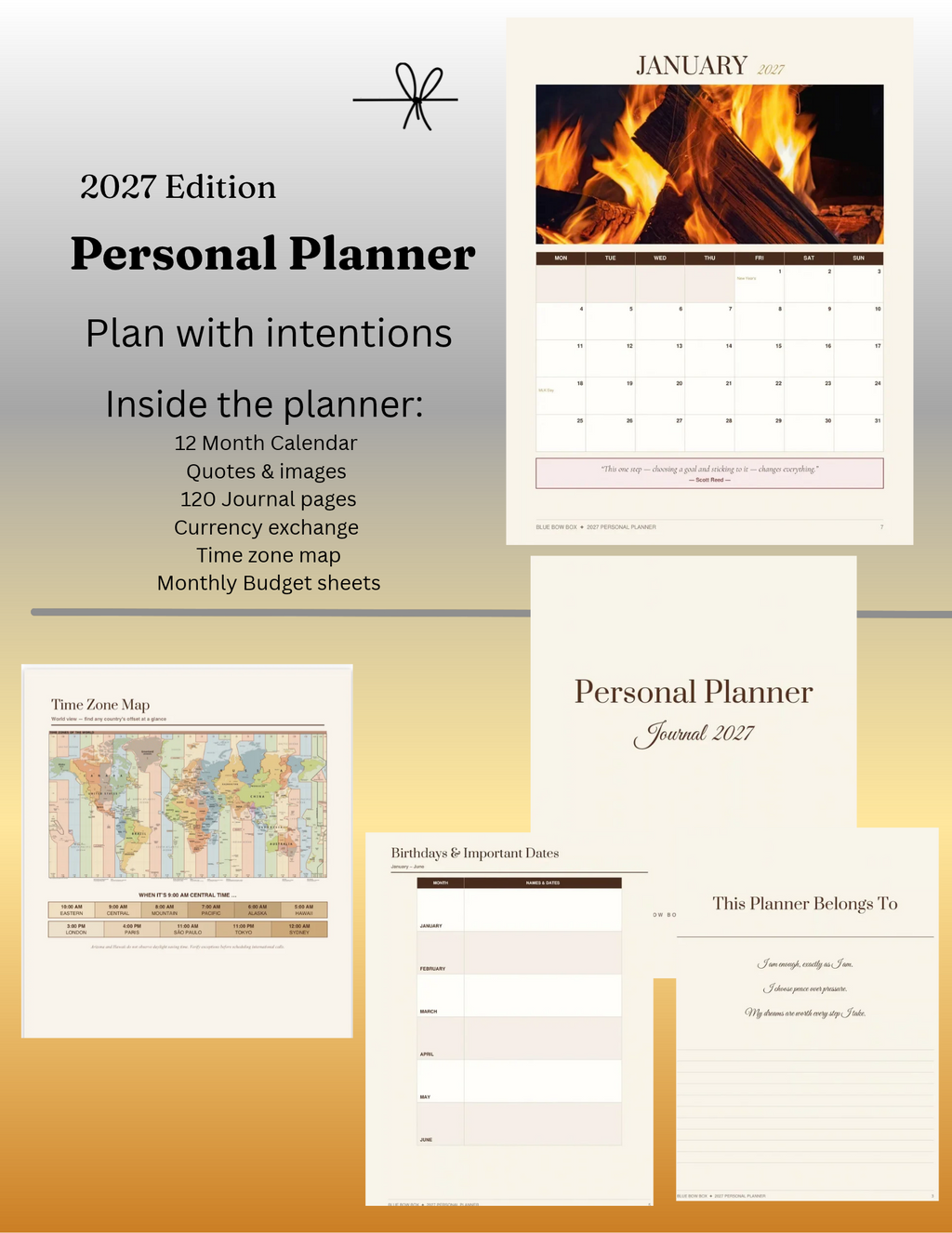The 2027 Personal Planner — Blue Bow Box
