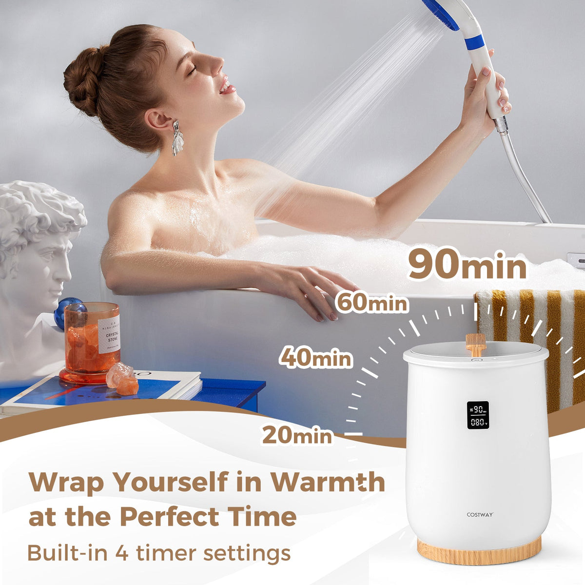 Large Heated Towel Warmer