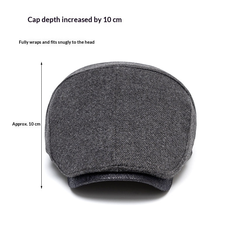 Autumn And Winter Fleece-Lined Warm Retro Peaked Beret