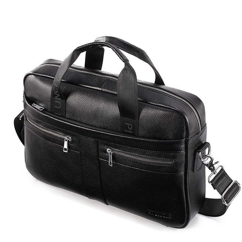 New leather men's briefcase