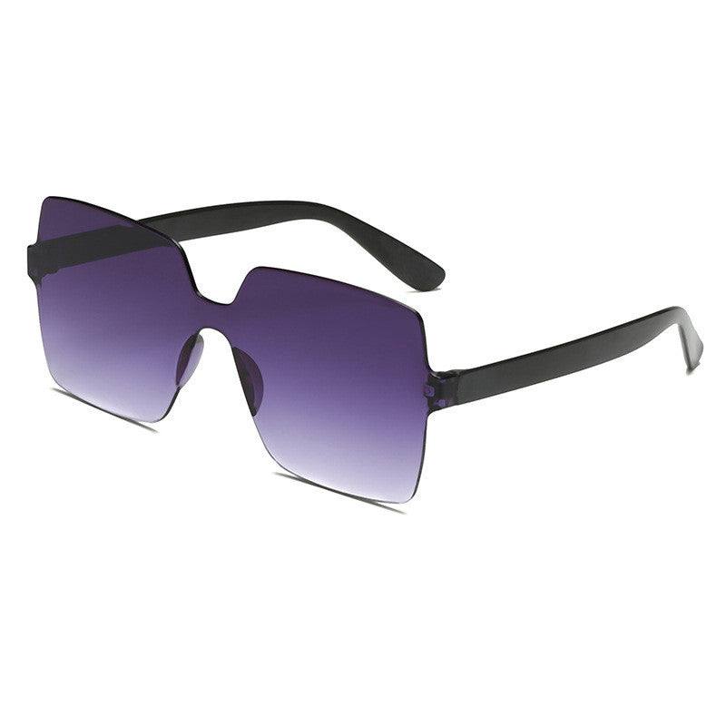 Frameless Siamese Transparent Sunglasses