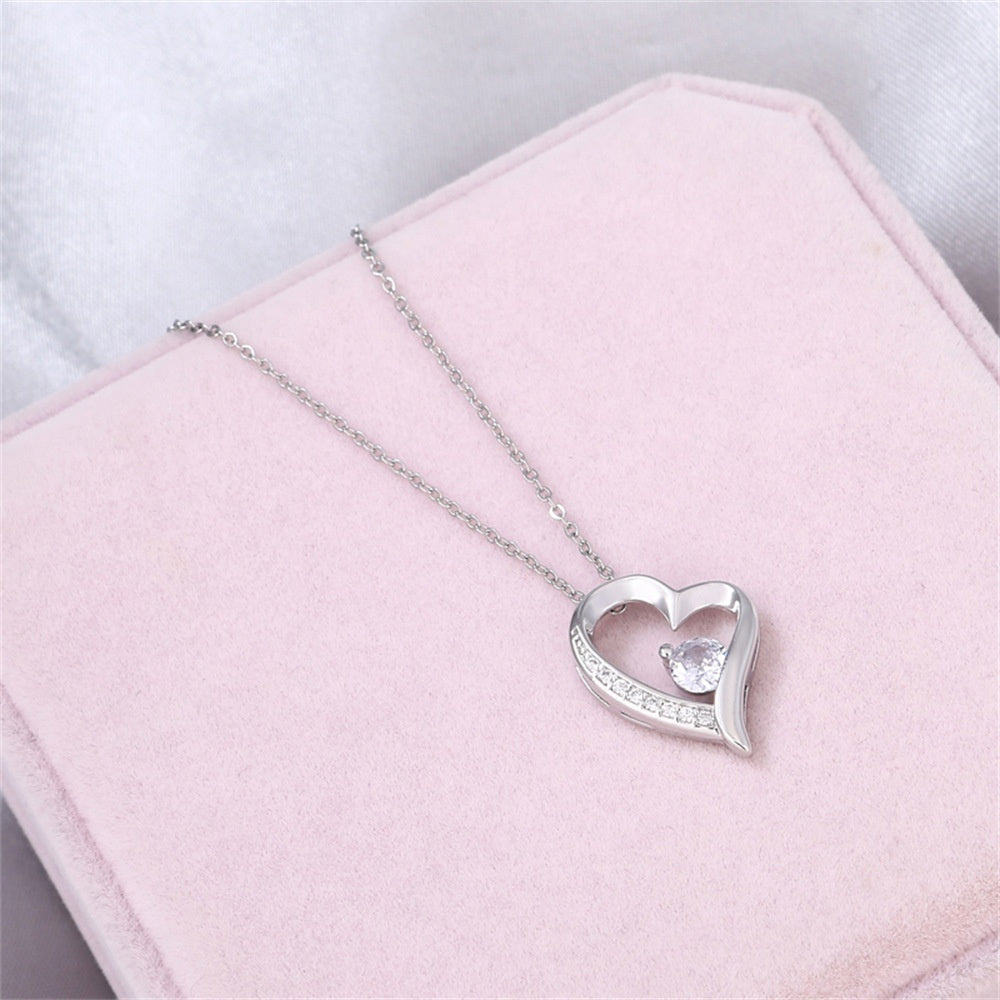 Heart Shape Hollow Pendant Mother's Day Necklace