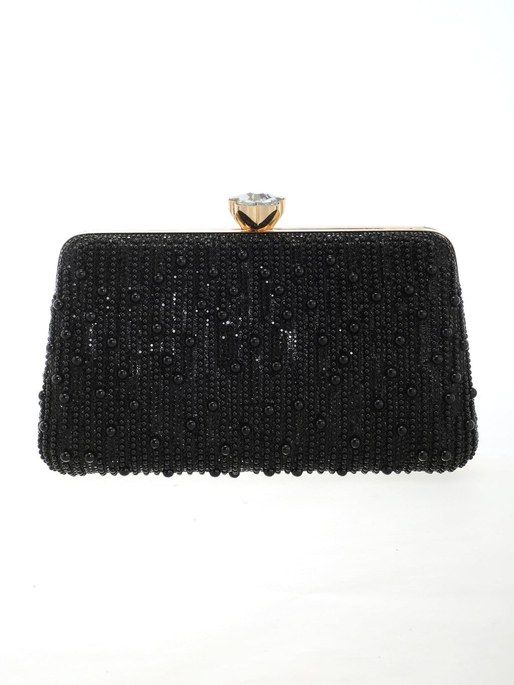 Women's Elegant Beaded Embroidered Evening Clutch Formal Gown Purse, Banquet Handbag, Fashion Shoulder Bag & Top-Handle Bag