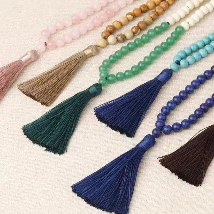 Hand-knotted Thread Tassel Necklace Vintage Long Style