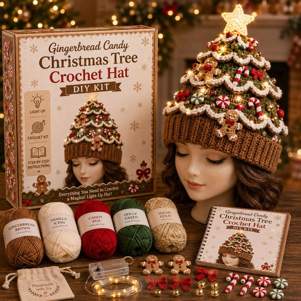 Christmas TreeCrochet Hat DIY Kit