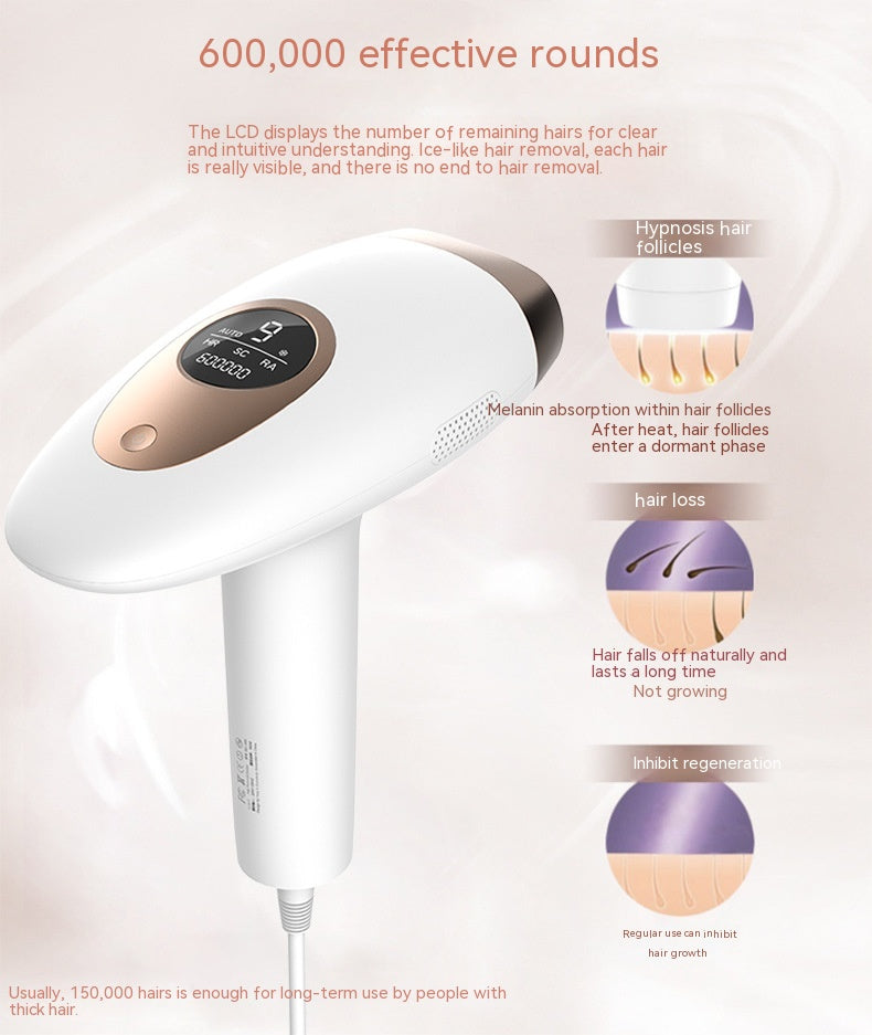 Household Photon Laser Hair Removal Device Painless Unisex Arm Armpit Hair Removal