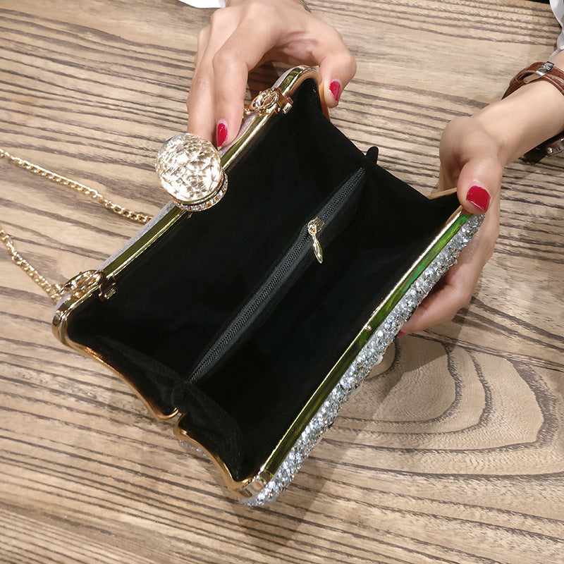 Diamond Concave Pillow Clutch