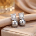 High-End, Compact And Exquisite Pearl Zircon Earrings For Women, French Retro, Light Luxury, Elegant, Fashionable And Versatile Earrings