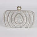 Diamond-encrusted Evening Ladies' Pearl Clutch Bag