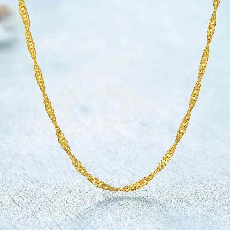 Water-wave Twist Pattern Versatile Clavicle Chain
