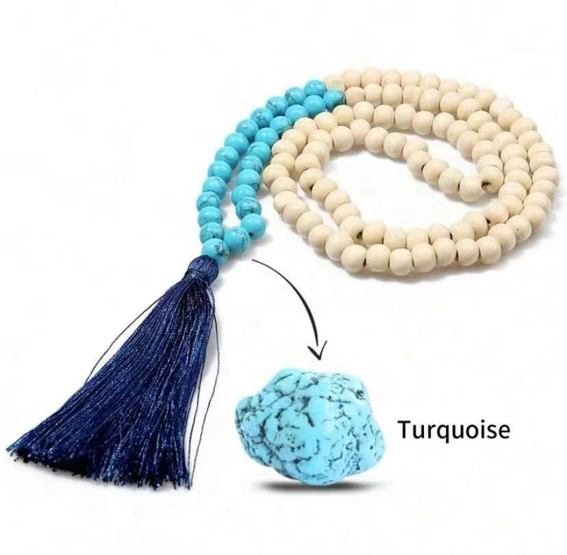 Hand-knotted Thread Tassel Necklace Vintage Long Style