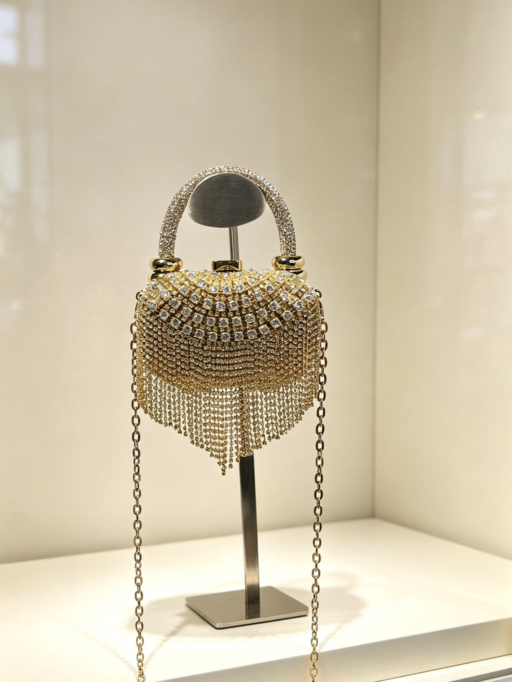 Evening Clutch Shoulder And Crossbody Bag Handbag Fully Diamond-encrusted Womens