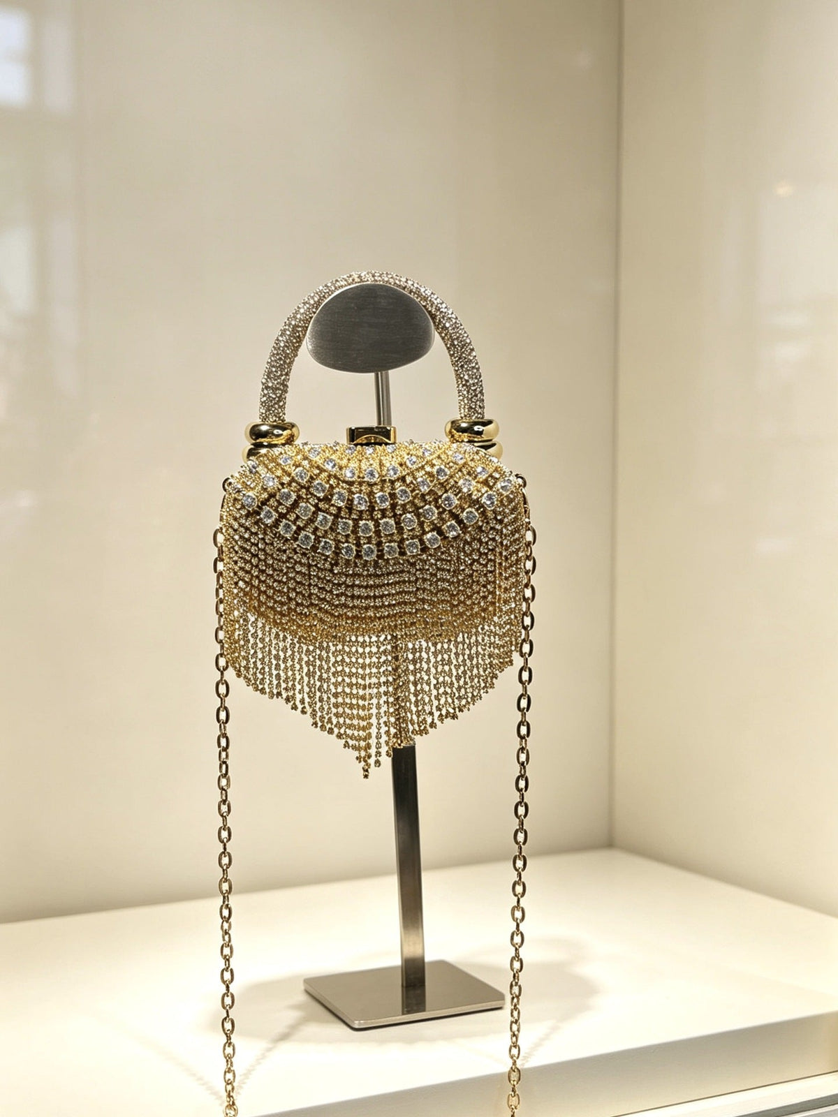 Evening Clutch Shoulder And Crossbody Bag Handbag Fully Diamond-encrusted Womens