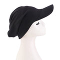 New Striped Brim Turban Hat Duck