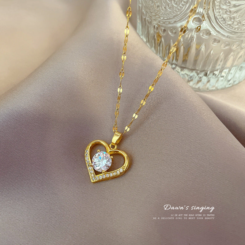 Banquet Wedding Necklace Women's Clavicle Chain, Titanium Steel