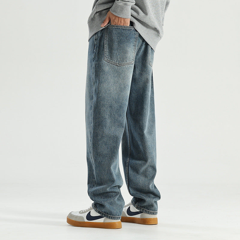 Loose Straight-leg Edgy-chic Wide-leg Pants High-street Style
