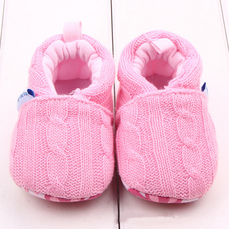 Baby wool knitted fabric baby shoes