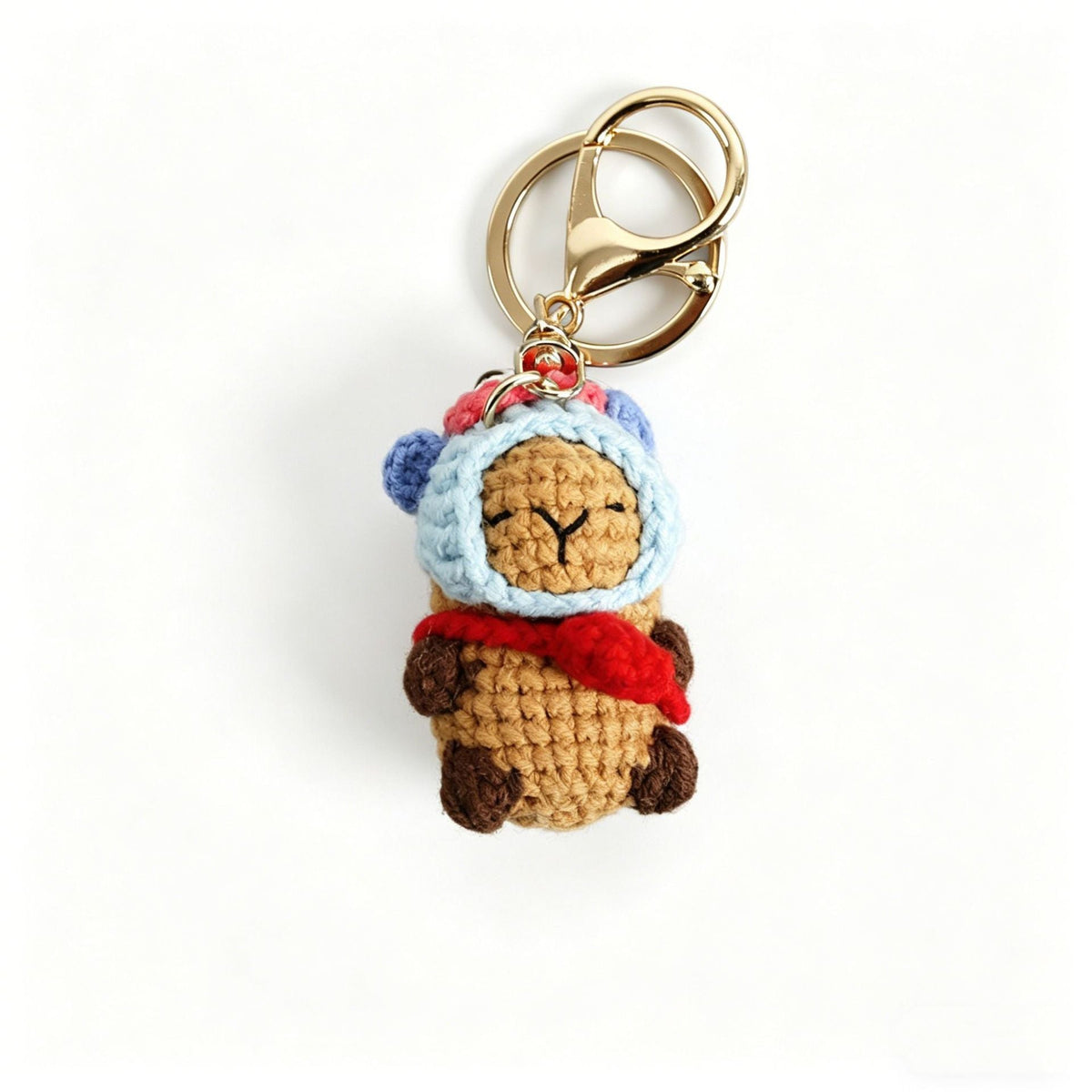 Finished Crocheted Capybara Pendant