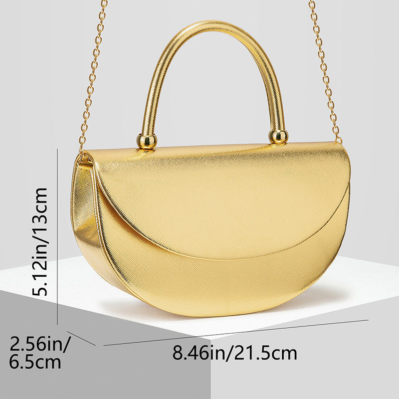 Semicircular Banquet Bag Evening Bag Dinner Clutch Handbag