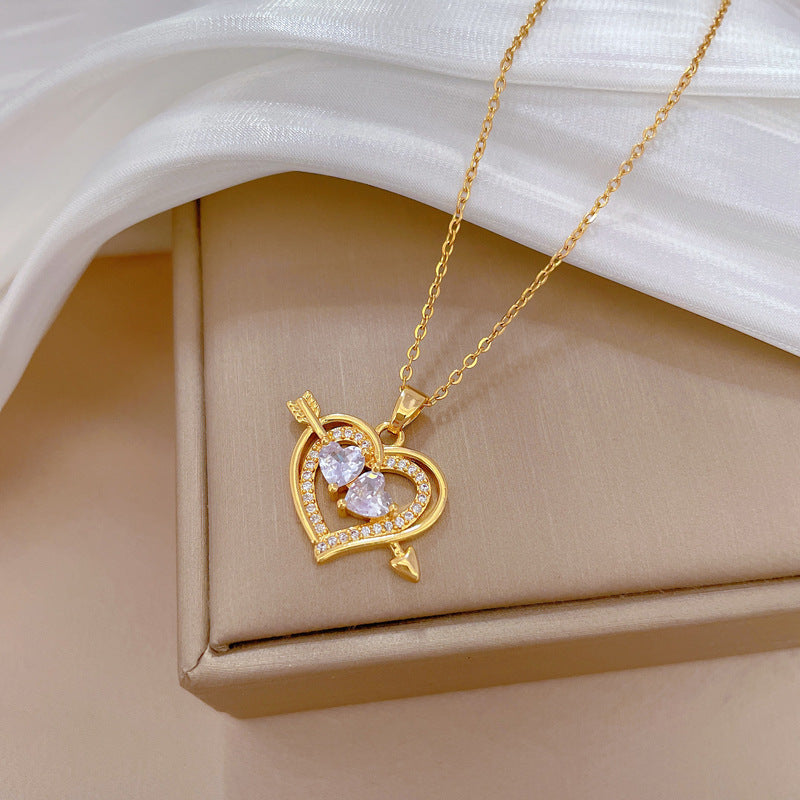 Banquet Wedding Necklace Women's Clavicle Chain, Titanium Steel