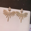 Diamond-encrusted Angel Wing Earrings