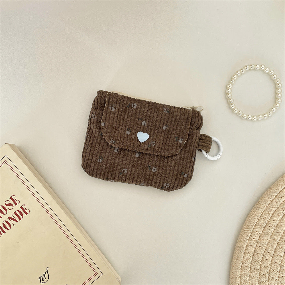 Corduroy Printed Coin Purse For Women